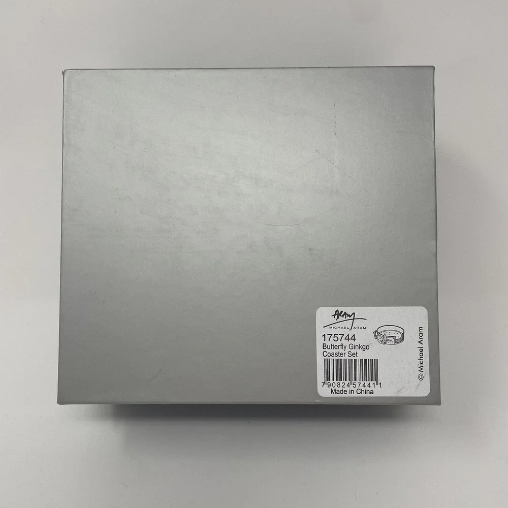 Michael Aram EMPTY BOX for‎ REPLACEMENT / GIFT- 175744 Butterfly Ginkgo Coasters